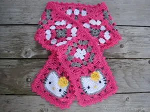 Hello Kitty Chrochet Scarf Free Pattern