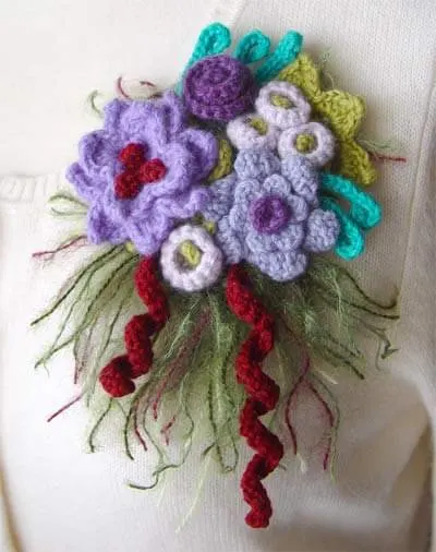 33.crochet flower branch tutorial easy free