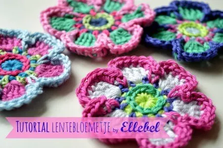 4.five petal free crochet flower pattern