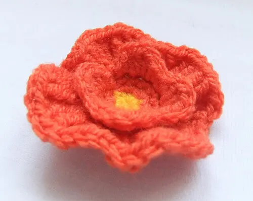 51. simple easy poppy flower crochet pattern