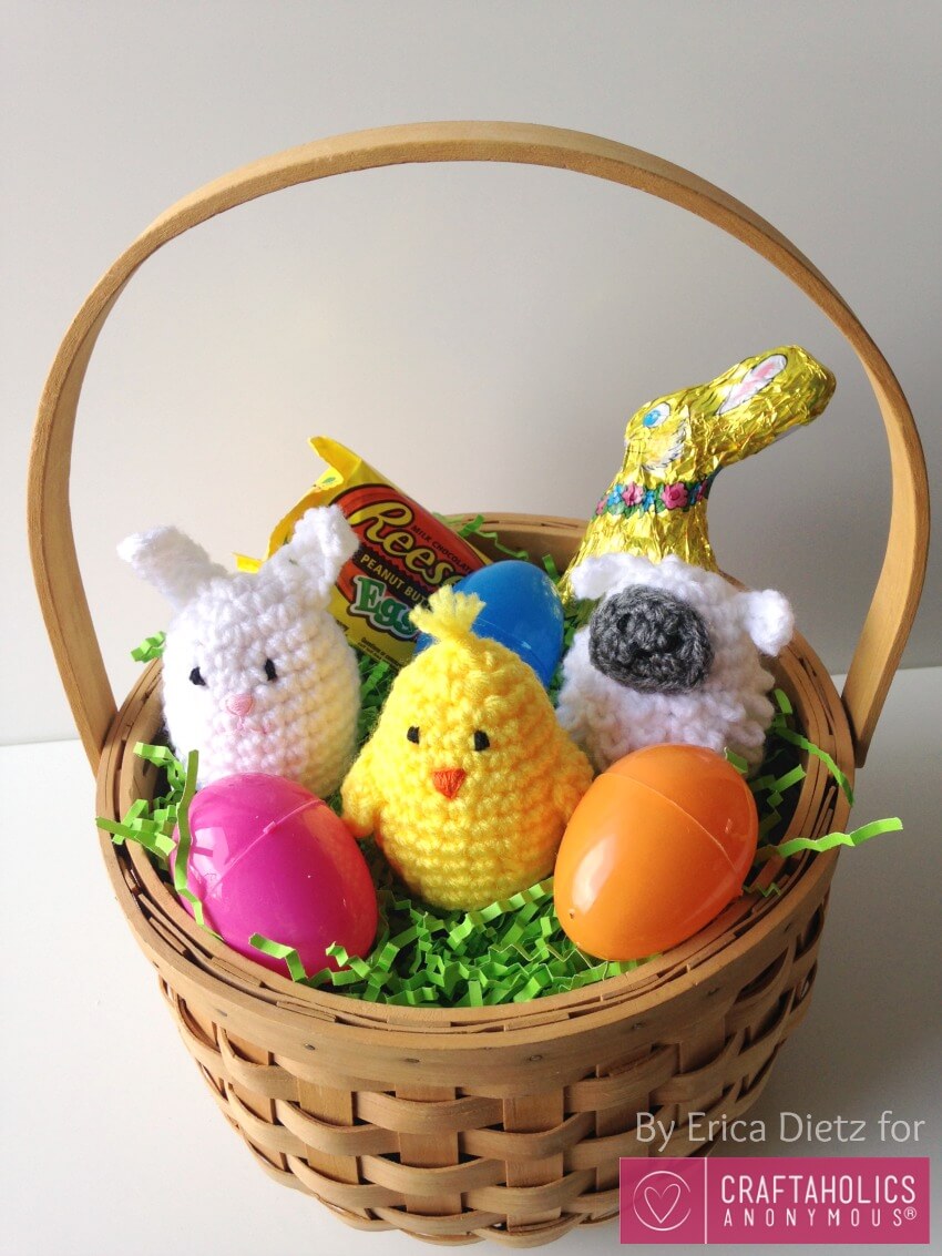 8.crochet easter egg cover basket