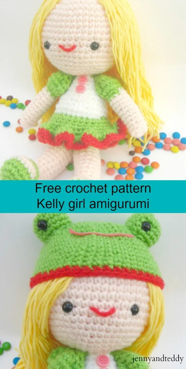 Kelly girl free migurumi crochet pattern