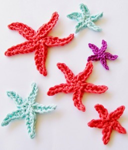 17.starfish crochet applique cute free pattern