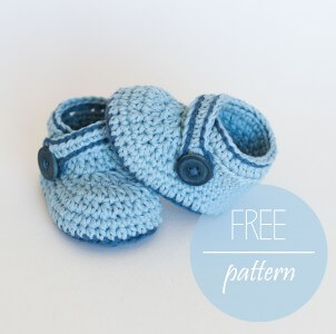 20.blue crochet baby bootie boy free pattern