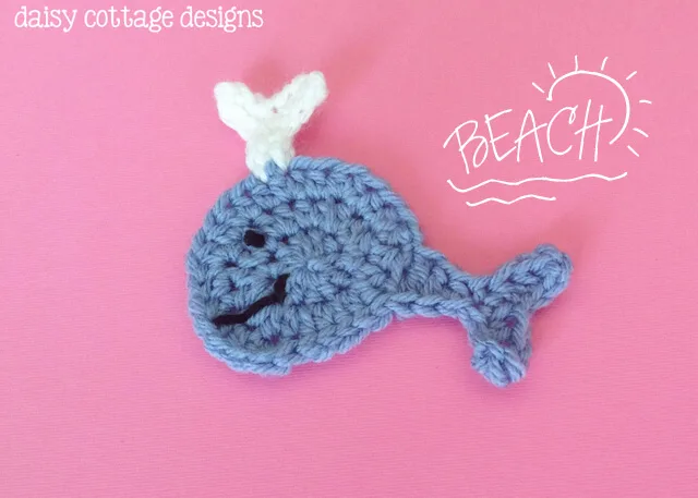 3. whale crochet applique motif