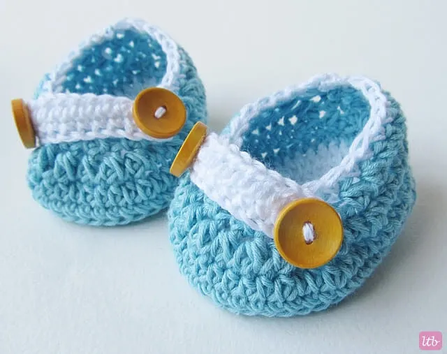 5.crochet newborn baby shoes free pattern