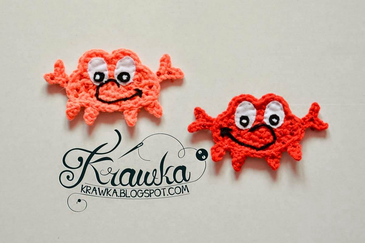 20 Cute Ocean and Sea creatures crochet applique free pattern - Jenny ...