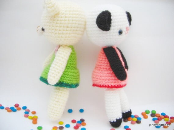 free amigurumi easy pattern panda and bear