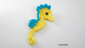 seahorse crochet applique free pattern