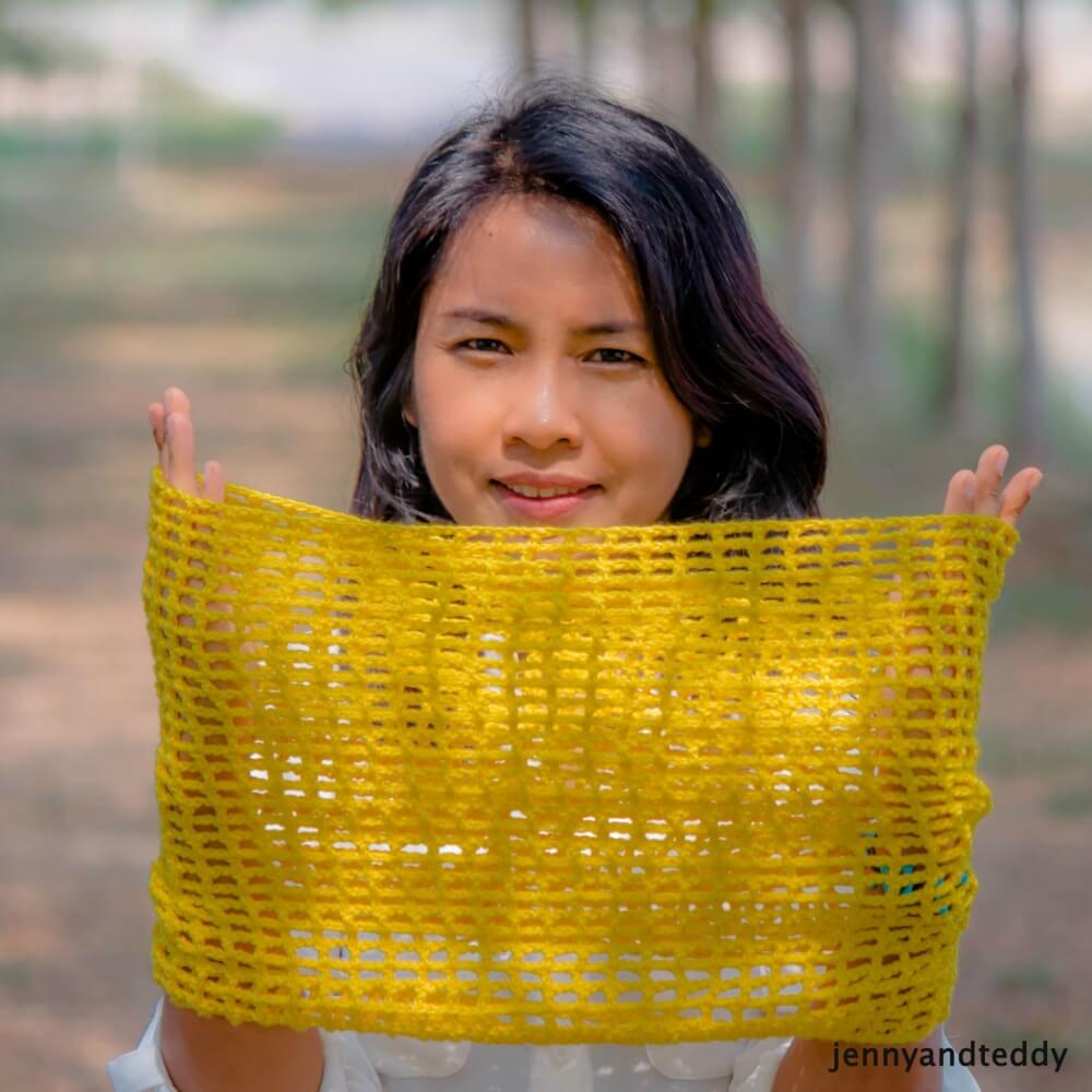 how to crochet mesh cowl free pattern