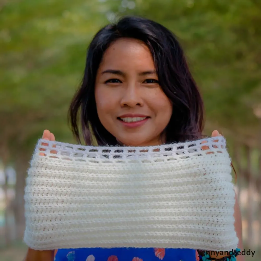 ribbed easy crochet scarf rectangle for beginner free pattern