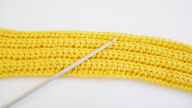 easy ribbing crochet headband