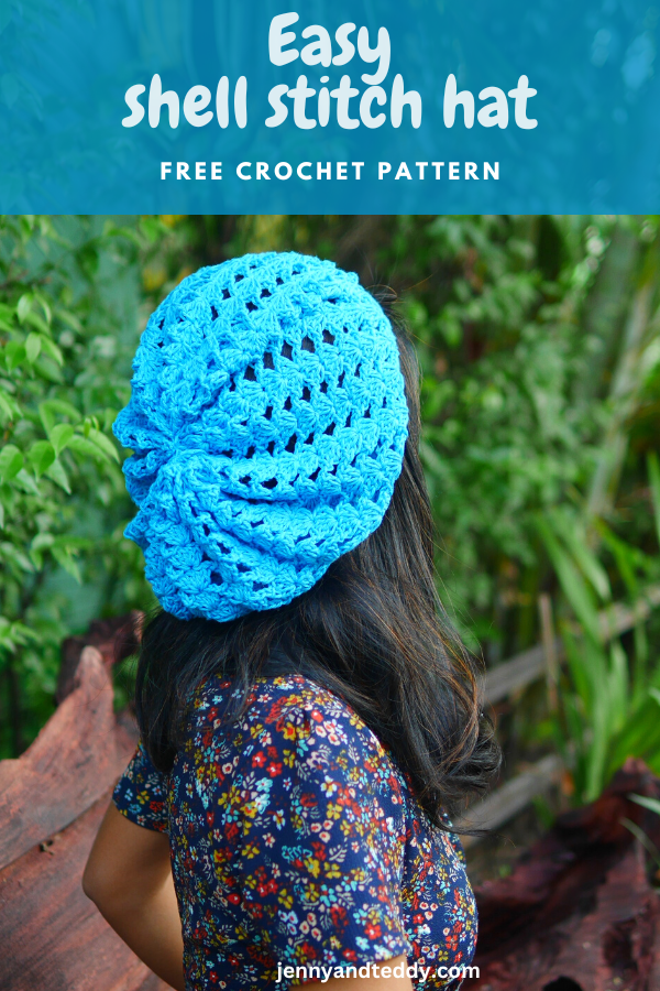 shell stitch crochet hat free pattern.