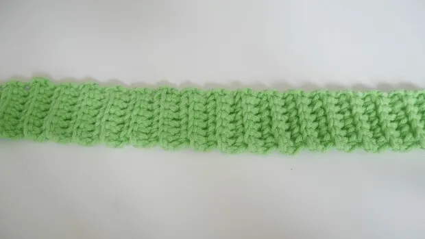 crochet ribbed band for the brimmed hat