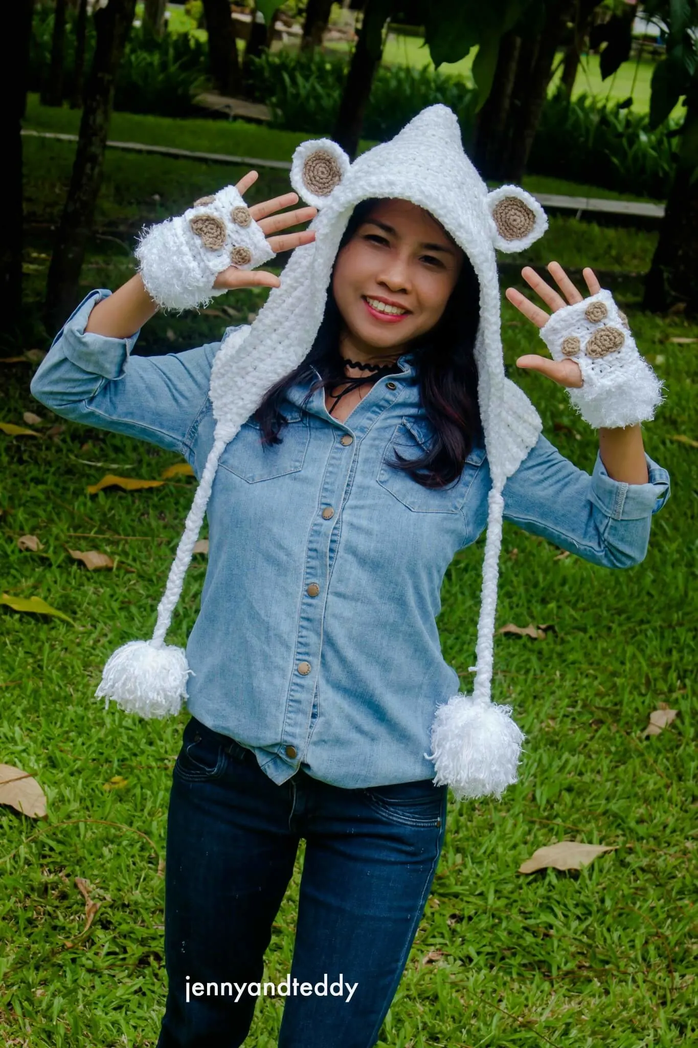 aabsolute beginner crochet hoodie hat teddy bear