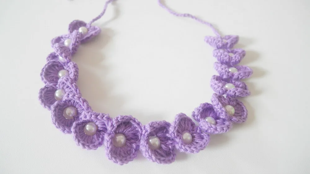 aacrochet scallop beaded headband free pattern