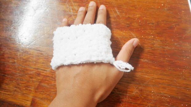 acrochet fingerless glove mitten easy