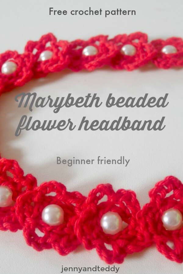 free crochet beaded headband pattern marybeth
