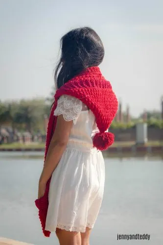 1free crochet pattern long hoodie pocket scarf