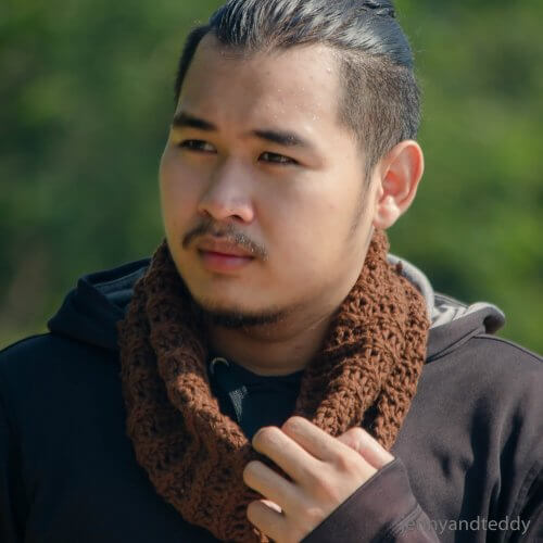 beginner crochet cowl neck for men free pattern.