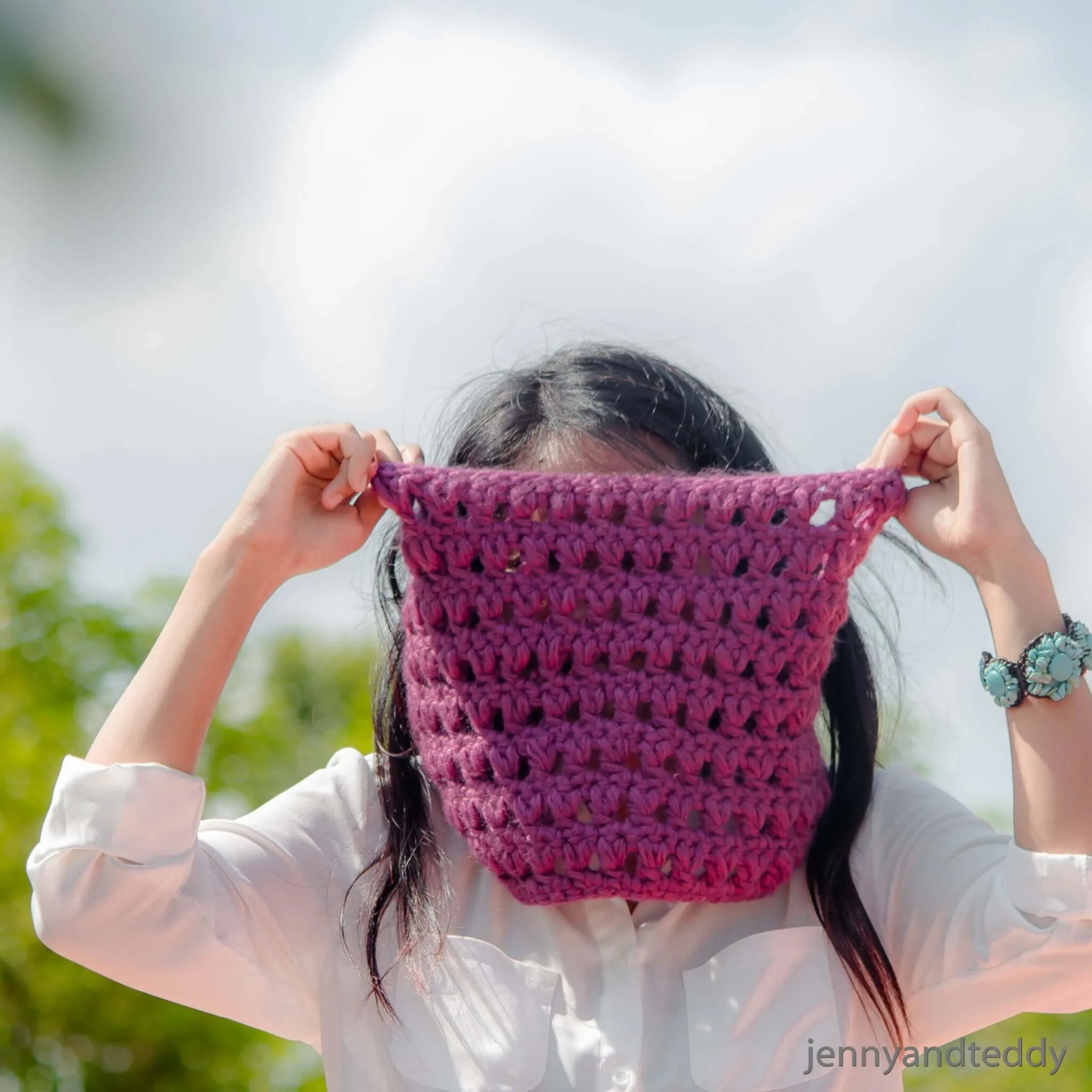 easy cowl purple delight free crochet pattern