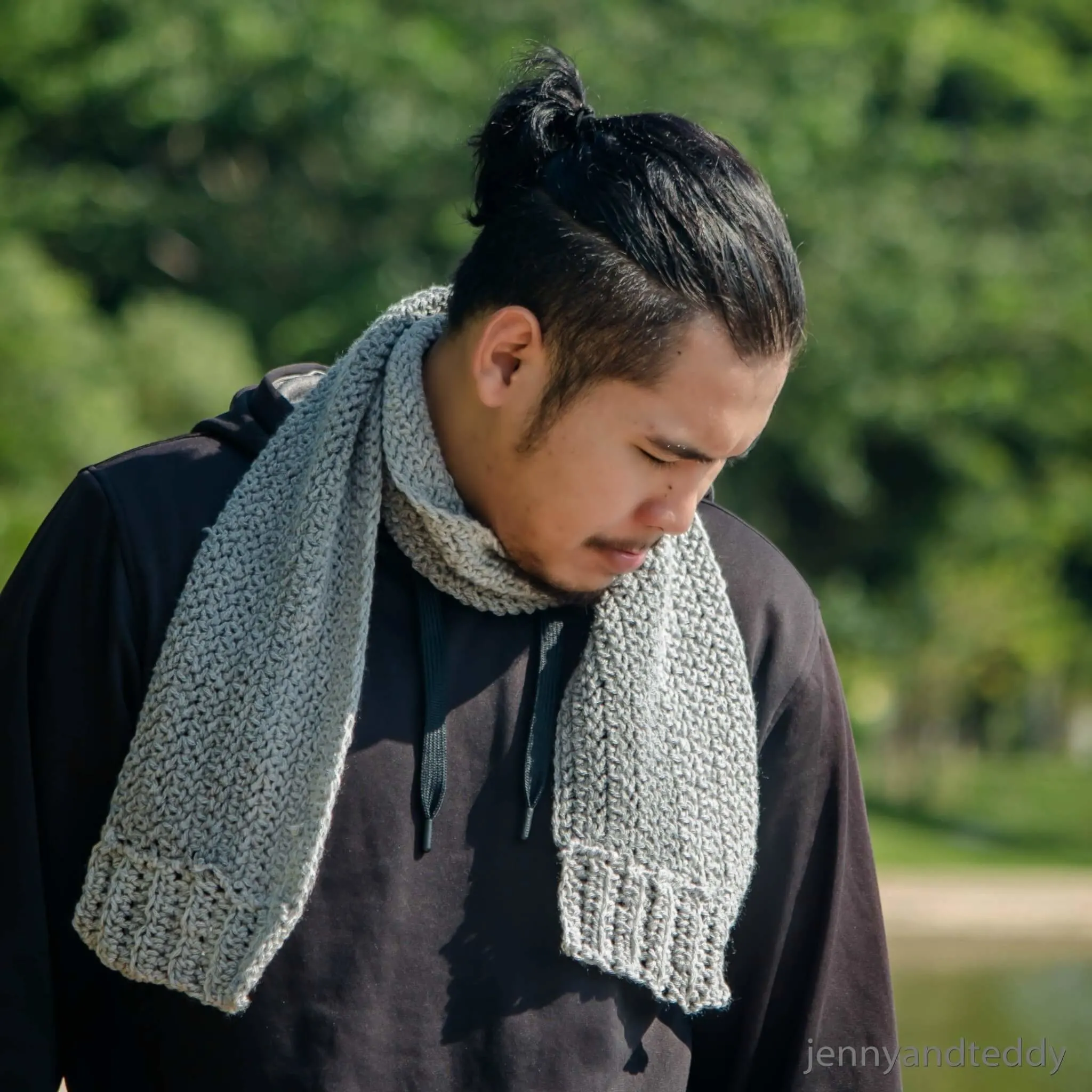 easy crochet scarf for men's pattern free