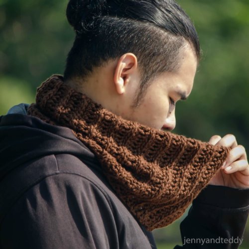 easy crochet neck warmer mens cowl free pattern