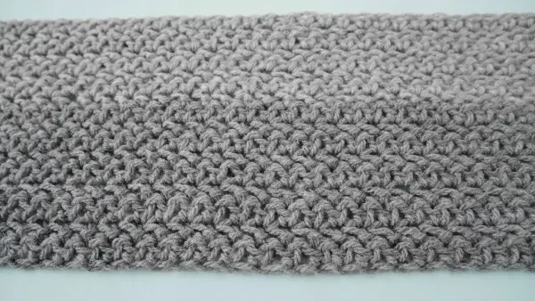 herringtage bone half  double crochet stitch.