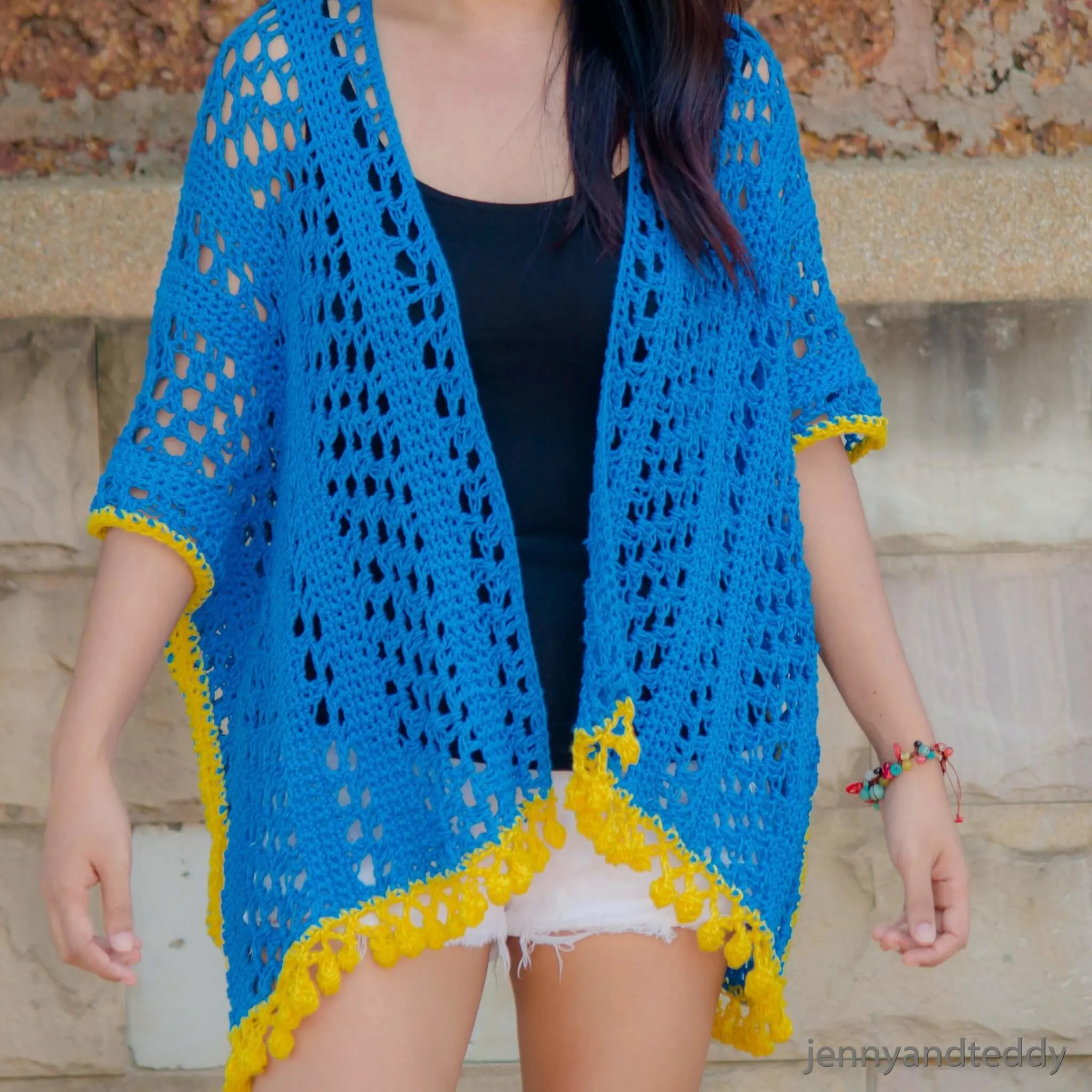 lemon drop kimono cardigan free crochet pattern beginner friendly