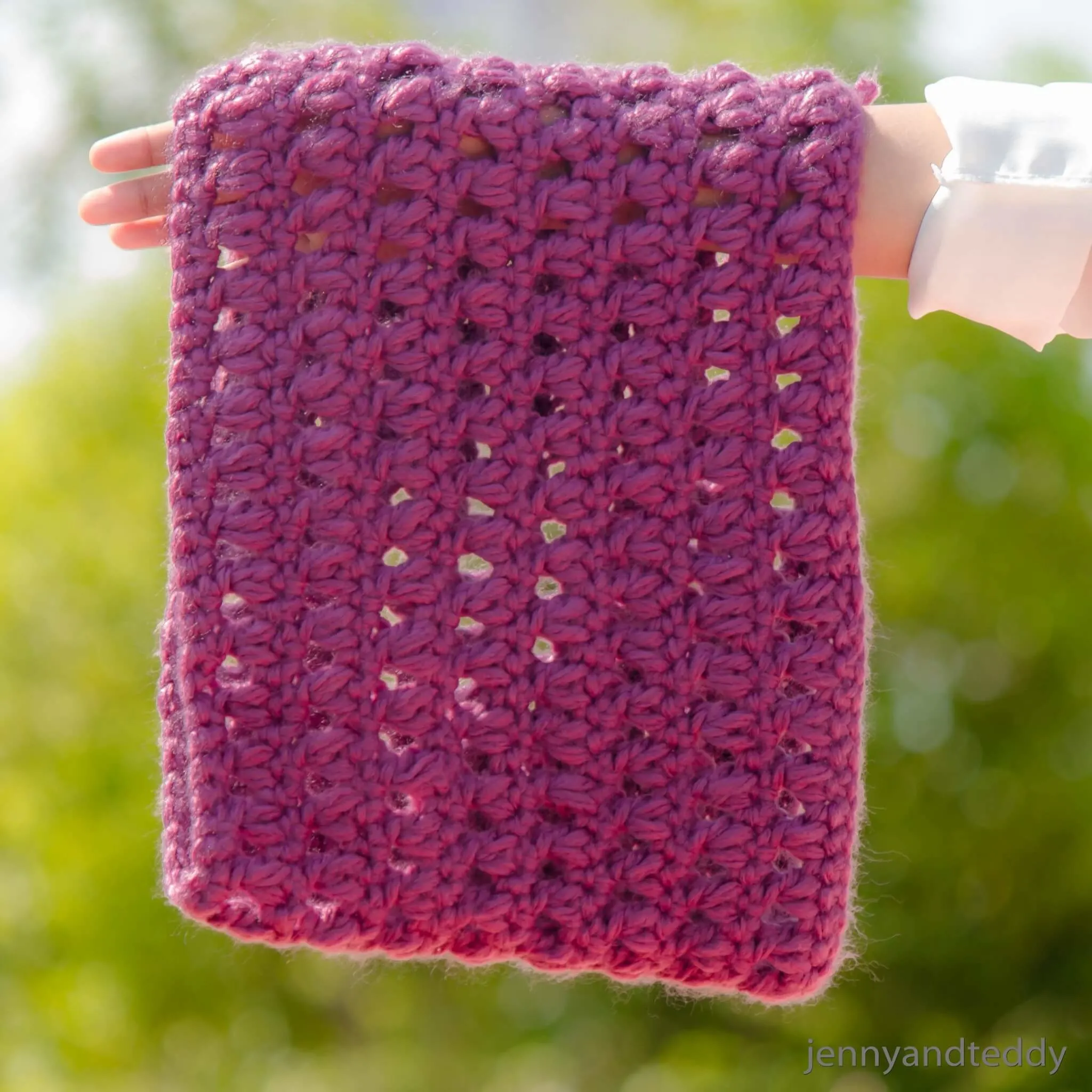 purple delight crochet cowl free pattern