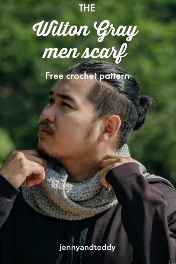 thw wilton gray men scarf free crochet pattern by jennyandteddy