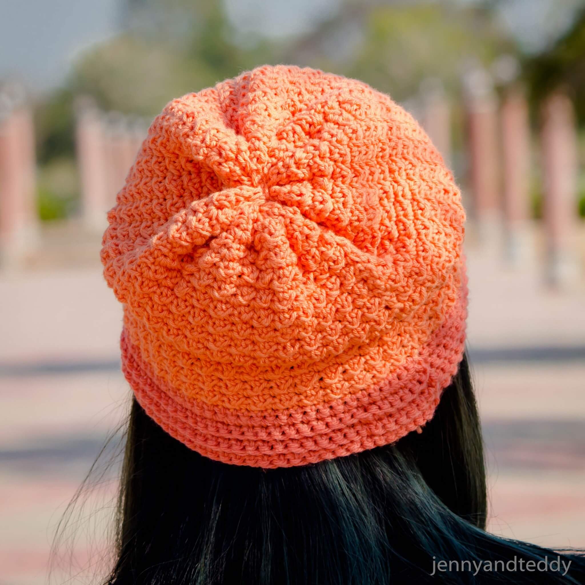 1easy abigail beanie hat free crochet pattern