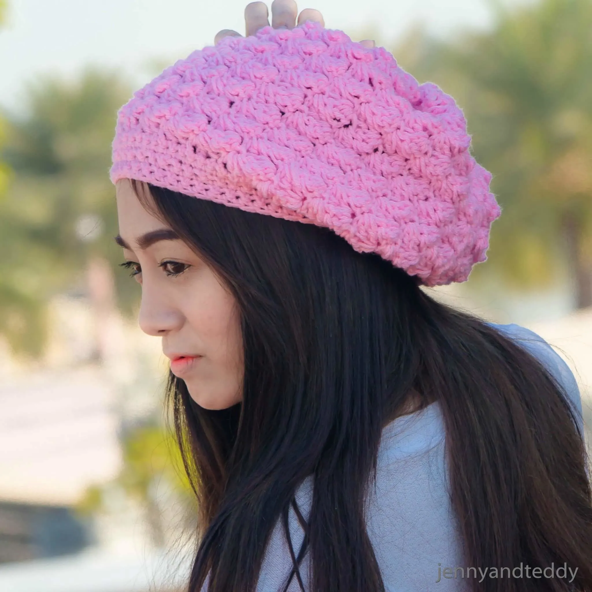 The crochet blanket stitch sluch beanie free pattern.