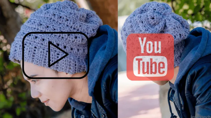 How to crochet a men's hat for beginners step by step video tutorial.