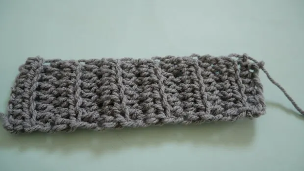 crochet ribbed band.