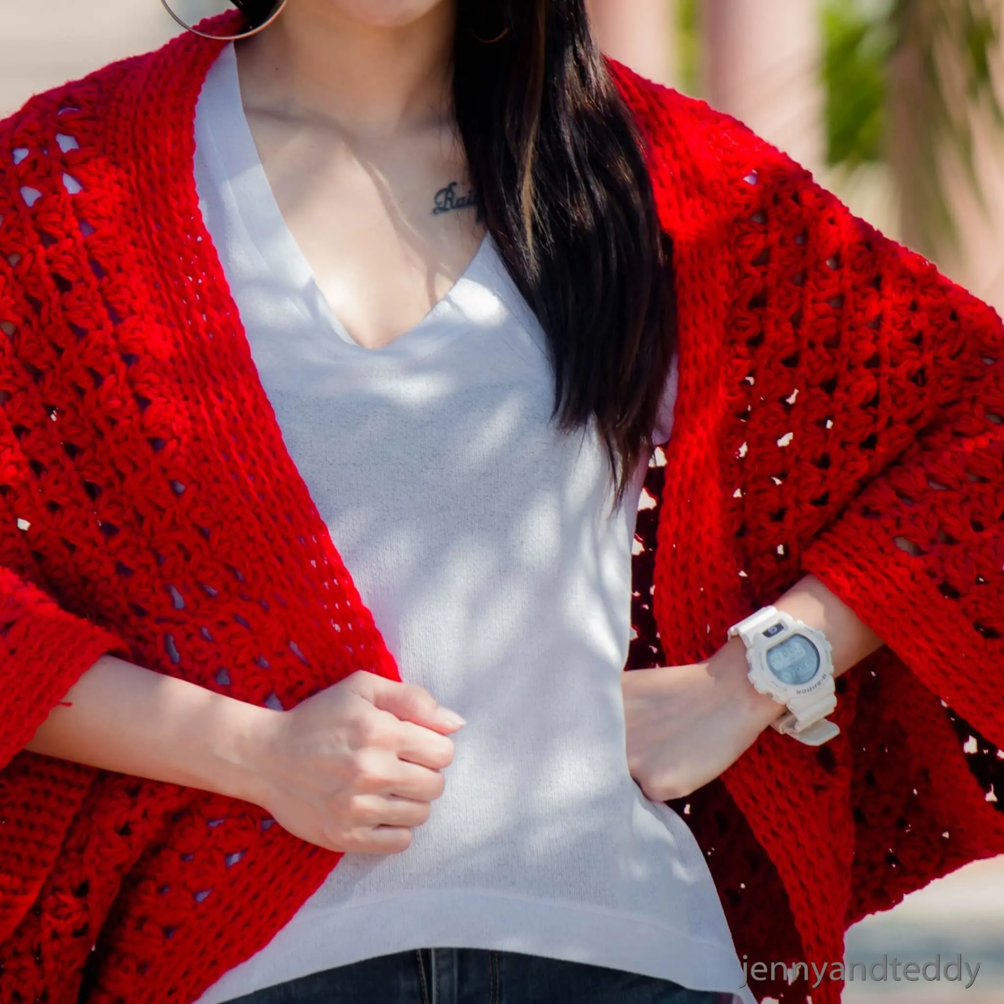 keep me warm easy cocoon crochet cardigan free pattern with video tutorial