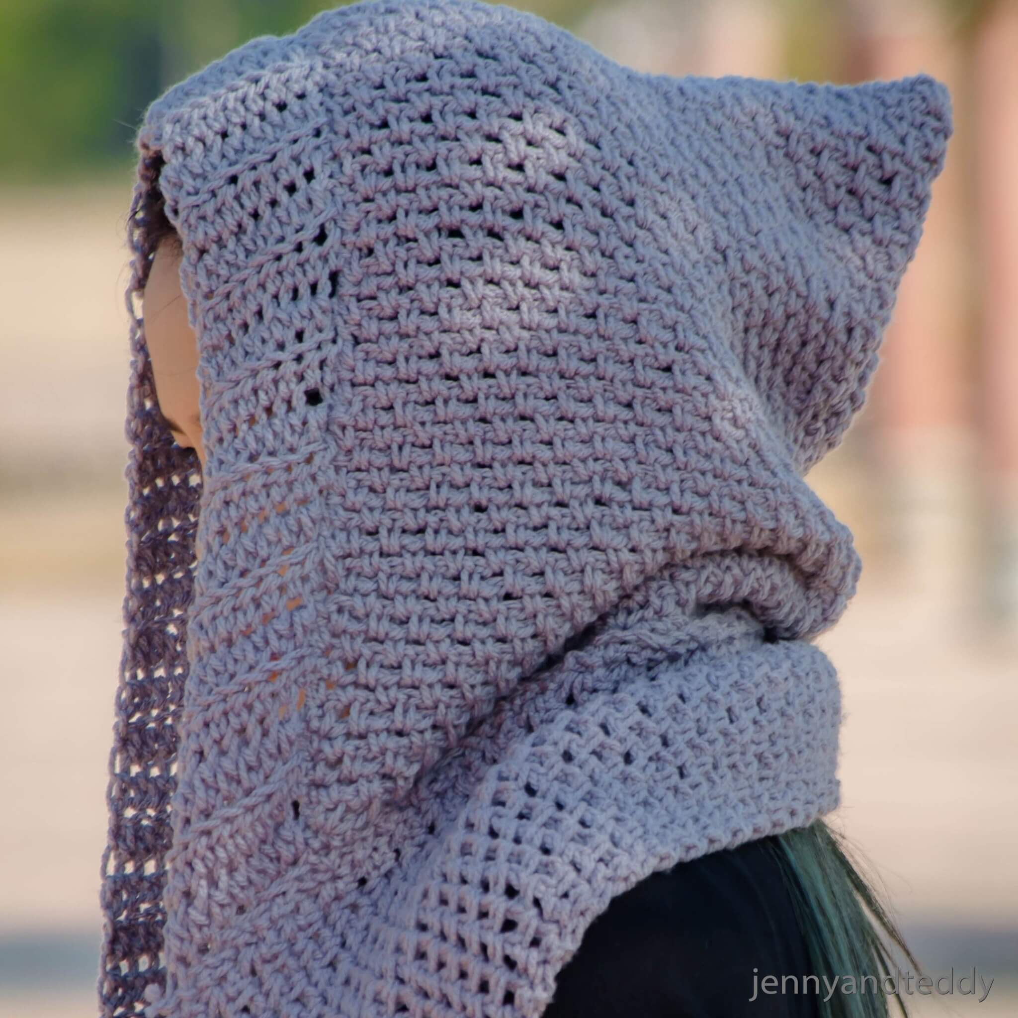 Crochet Hood Poncho Cowl CROCHET PATTERN Hooded (Instant Download