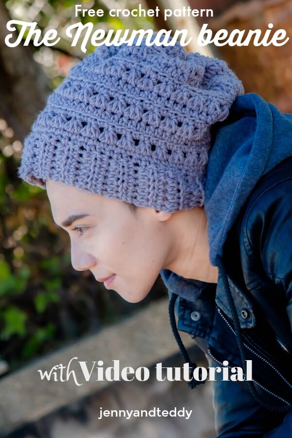 the newman beanie hat with video tutorial free crochet pattern for man hat