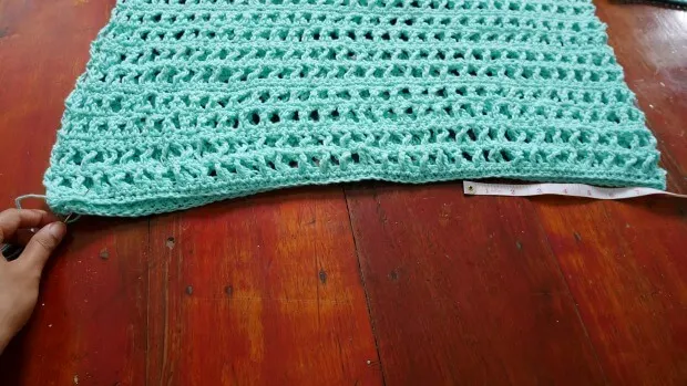 crochet cardigan seam on the side.