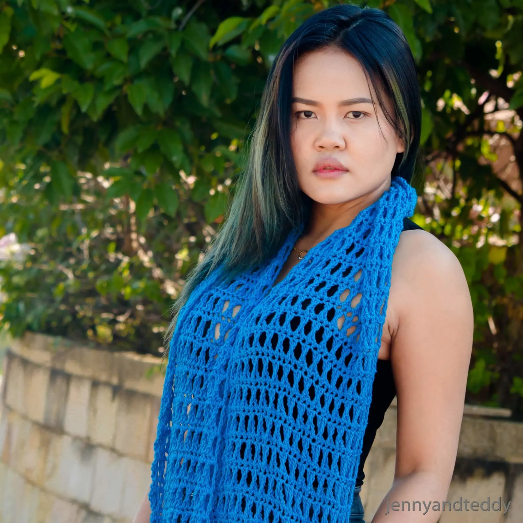 criss cross triple crochet cowl spring cowl lace