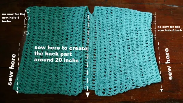 joining crochet cardigan.