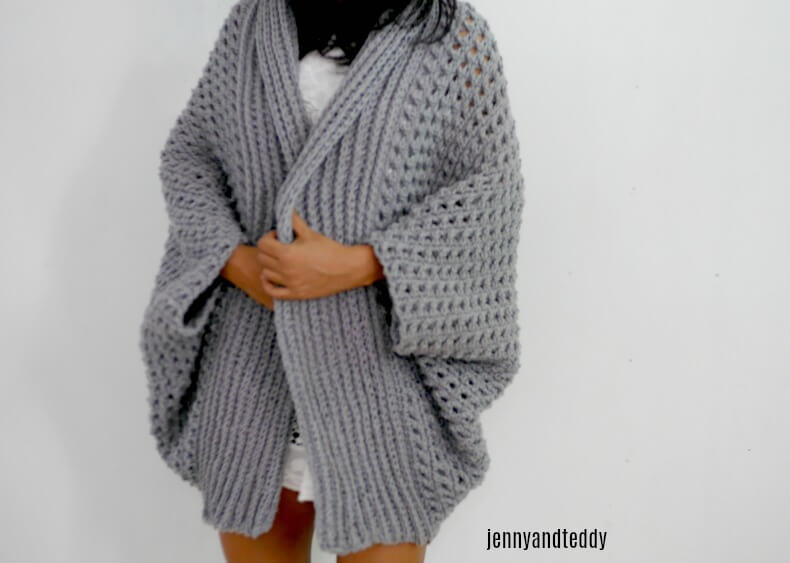 Pretty Me Oversize Chunky Cardigan Free Crochet Pattern