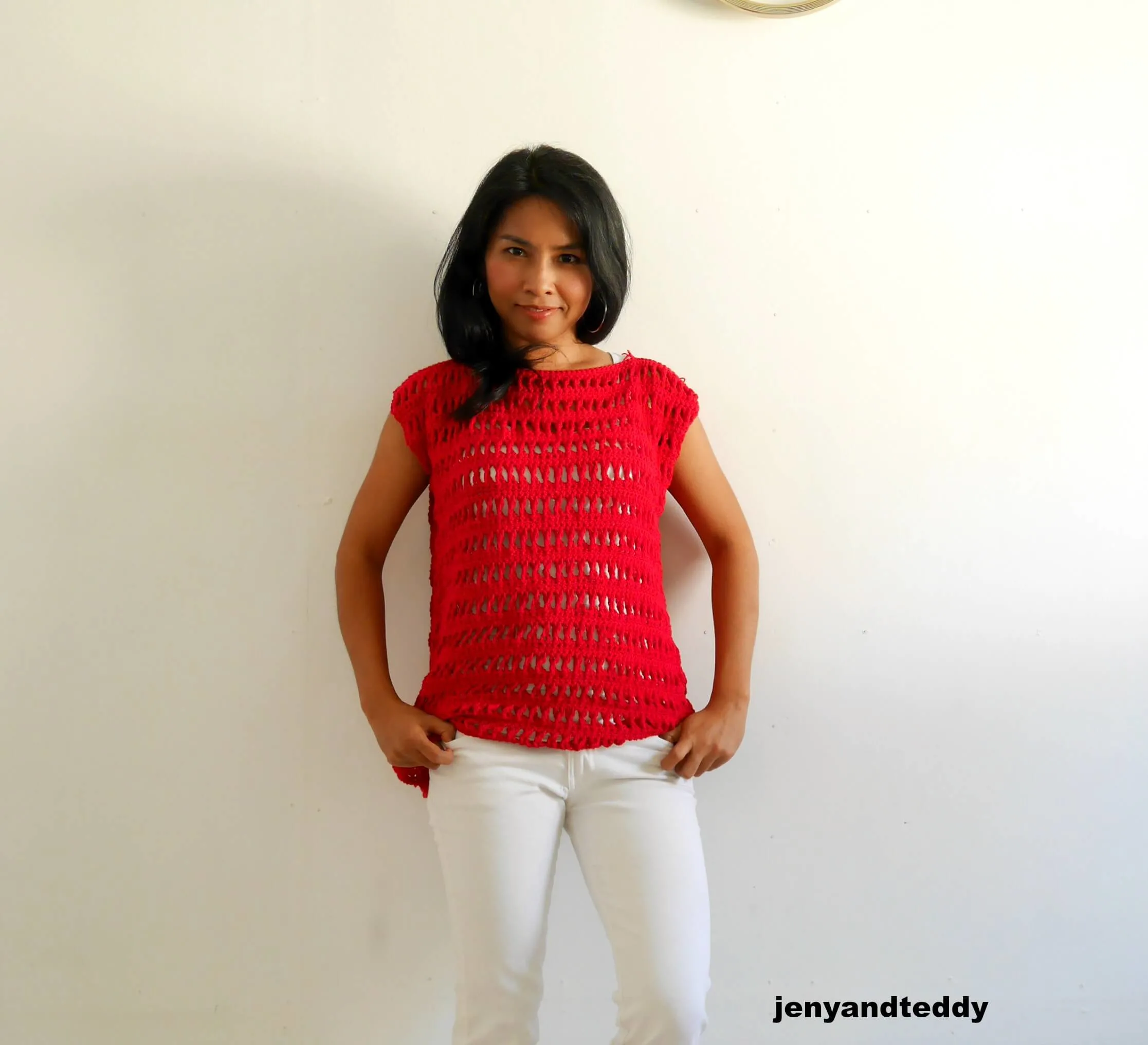 easy summer crochet top by jennyandteddy