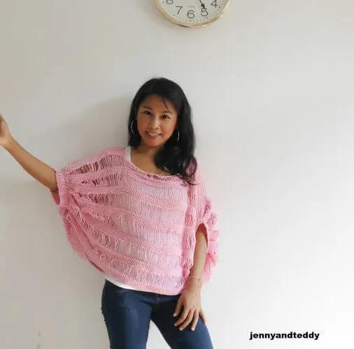 easy summer crochet top free pattern made from 2 rectangle