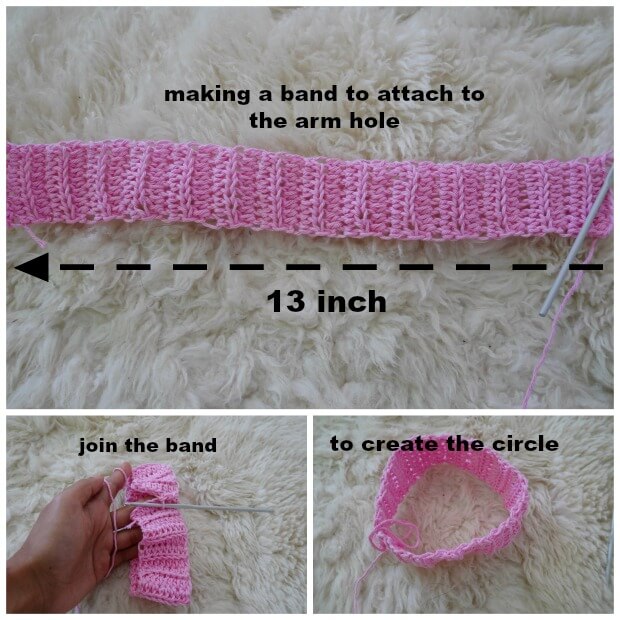 how to create cuff for crochet top