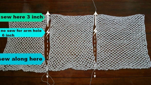 How to assemble crochet vest.