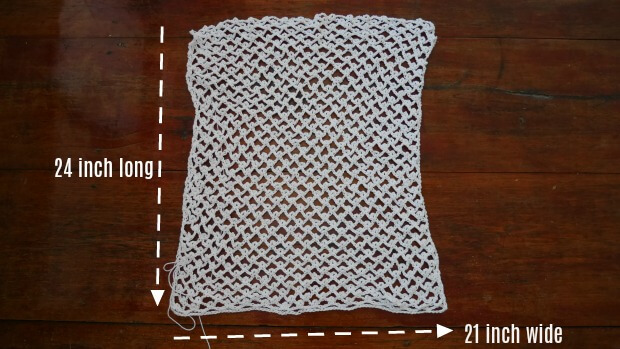 crochet lacy rectangle.