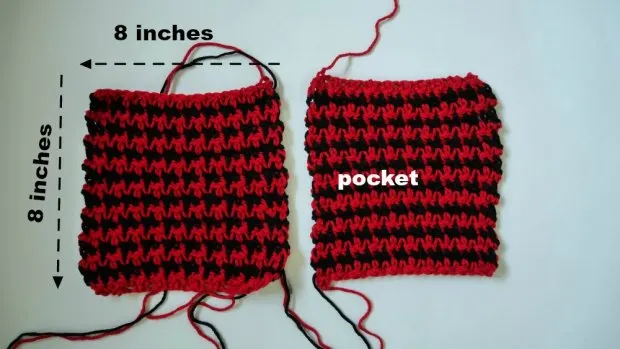 1crochet pocket for jacket