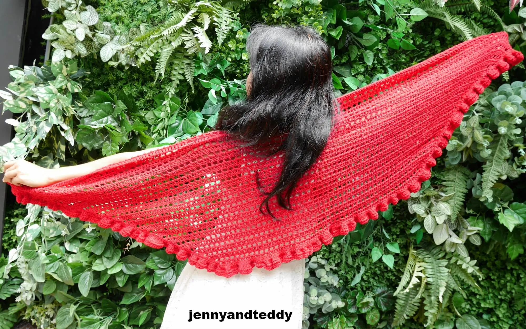 beginner date night raffle shawl free crochet pattern