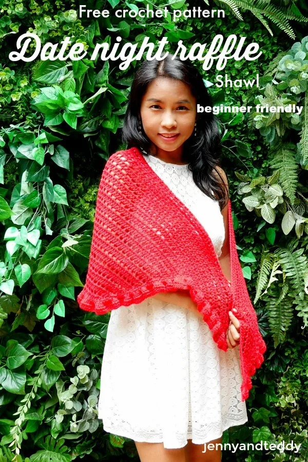 date night raffle shawl beginner friendly by jennyandteddy free crochet pattern